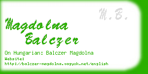 magdolna balczer business card